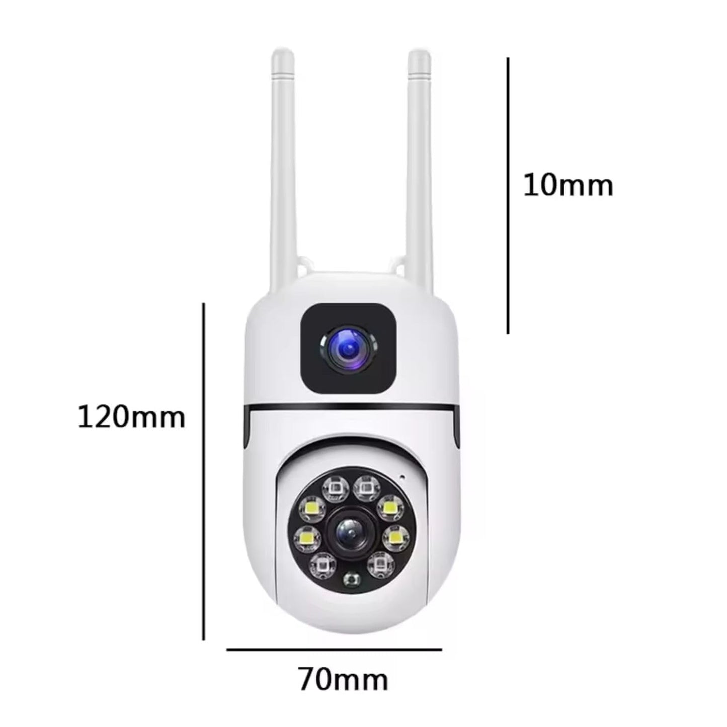 Mini Dual Lens PTZ WiFi Security Camera 5.5MP Full HD 360 Degree Indoor Camera with Two Way Audio Motion Detection Night Vision