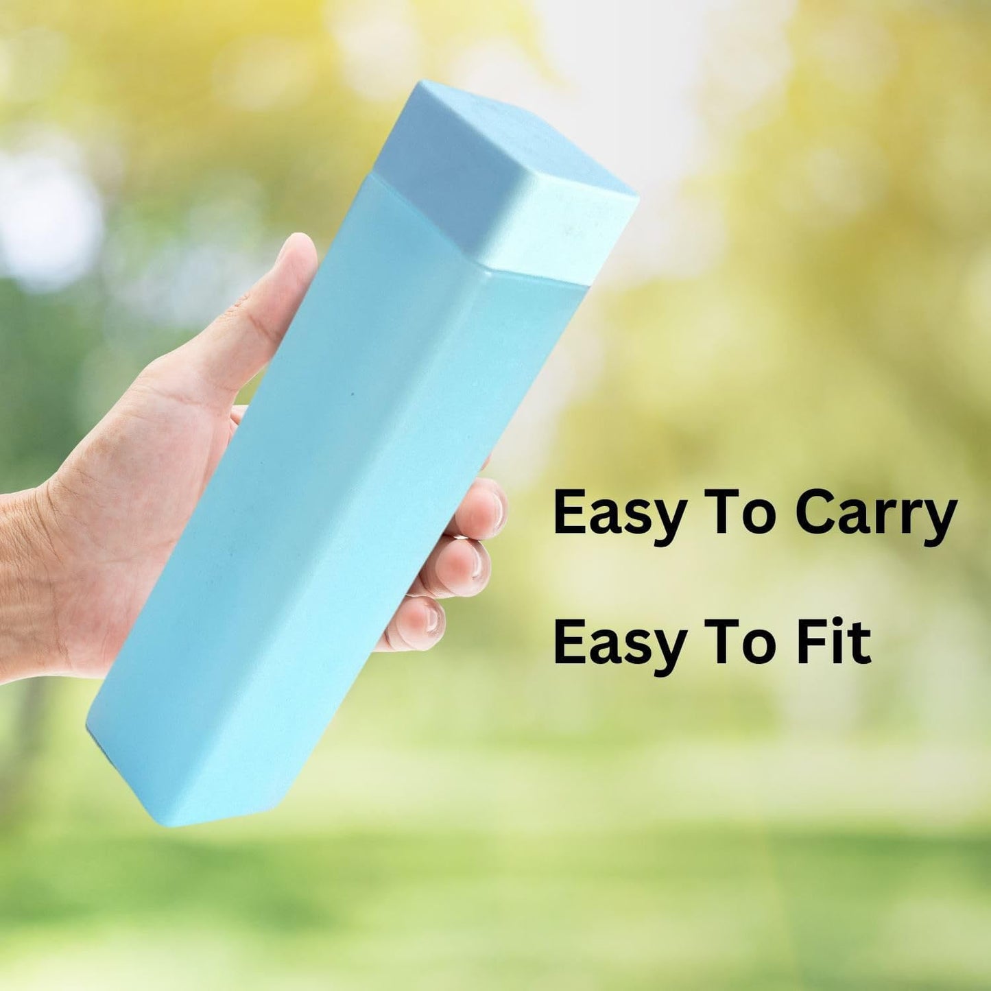 1L Slim Square Water Bottle | BPA-Free Leak-Proof Fridge Bottle for Home, Office & Travel