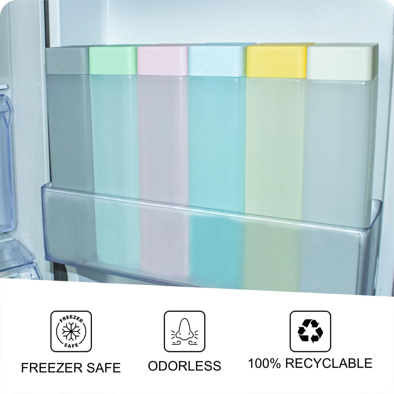 1L Slim Square Water Bottle | BPA-Free Leak-Proof Fridge Bottle for Home, Office & Travel