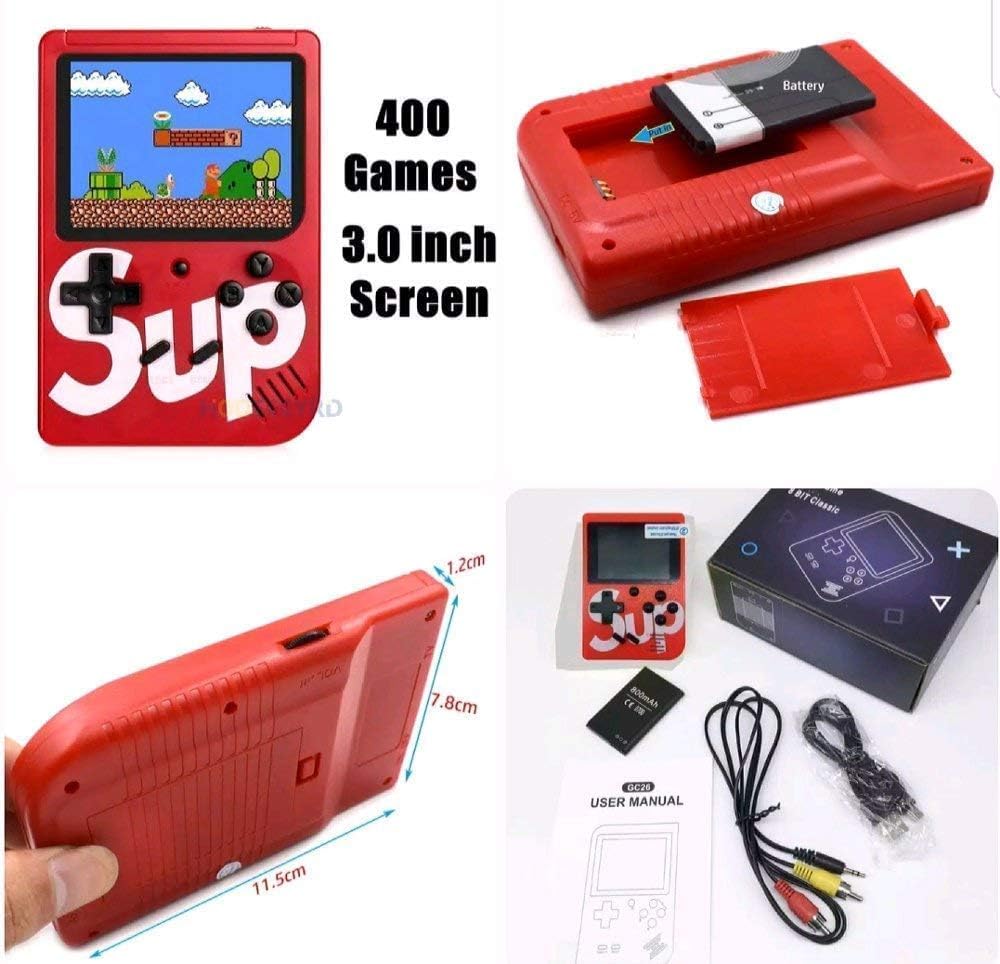 Game Box 400 in 1 Handheld Gaming Console for Kids USB Rechargeable Pocket Video Game Console with TV Output