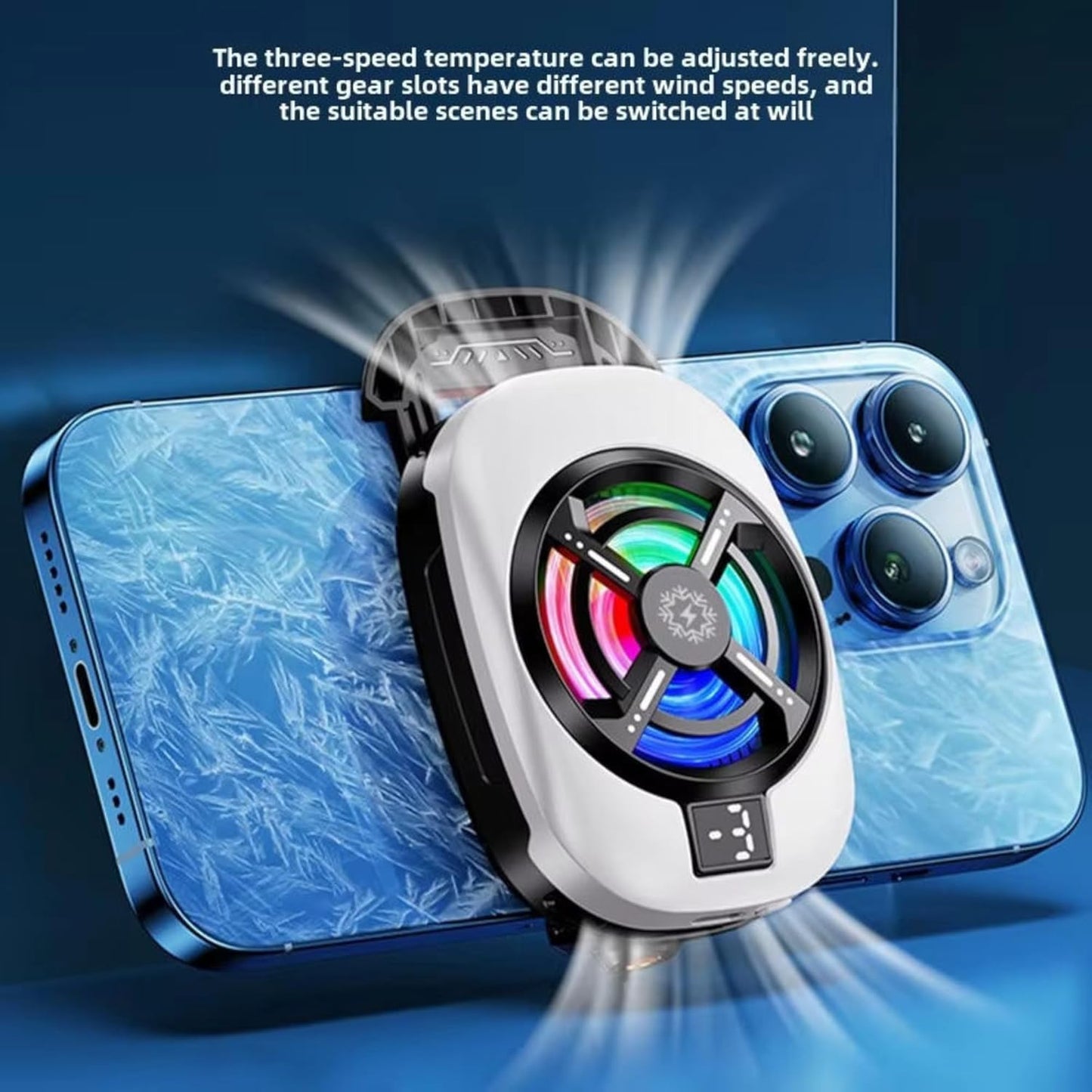 TL16 RGB Mobile Phone Cooler – Ultra-Fast Semiconductor Cooling Fan for Gaming (Silent, USB Powered)