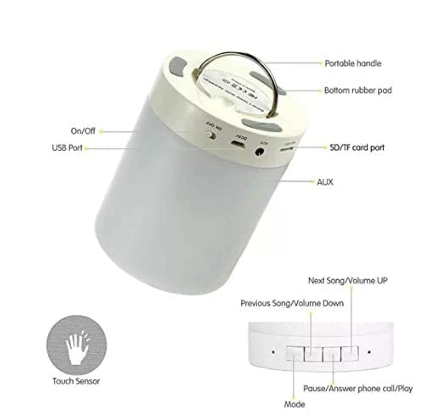 Careflection LED Touch Lamp Bluetooth Speaker