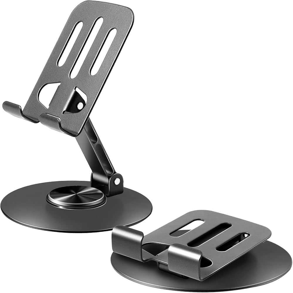 Adjustable Mobile Stand for Desk 360 Degree Rotatable Foldable Phone Holder Anti Slip Extendable Stand for Table Office Home