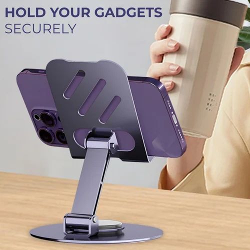 Adjustable Mobile Stand for Desk 360 Degree Rotatable Foldable Phone Holder Anti Slip Extendable Stand for Table Office Home
