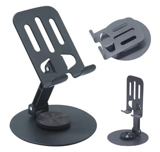 Adjustable Mobile Stand for Desk 360 Degree Rotatable Foldable Phone Holder Anti Slip Extendable Stand for Table Office Home