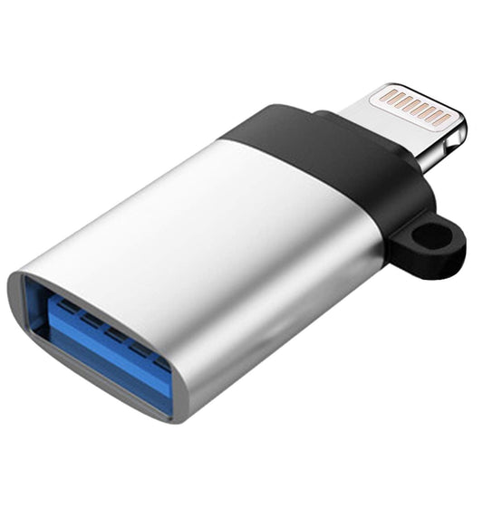 NISHTECH Lightning to USB Adapter (OTG) | Lightning Male to USB 3.0 Female Converter for iPhone 14, 13, 12, iPad & iOS Devices