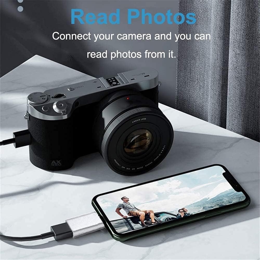 NISHTECH Lightning to USB Adapter (OTG) | Lightning Male to USB 3.0 Female Converter for iPhone 14, 13, 12, iPad & iOS Devices