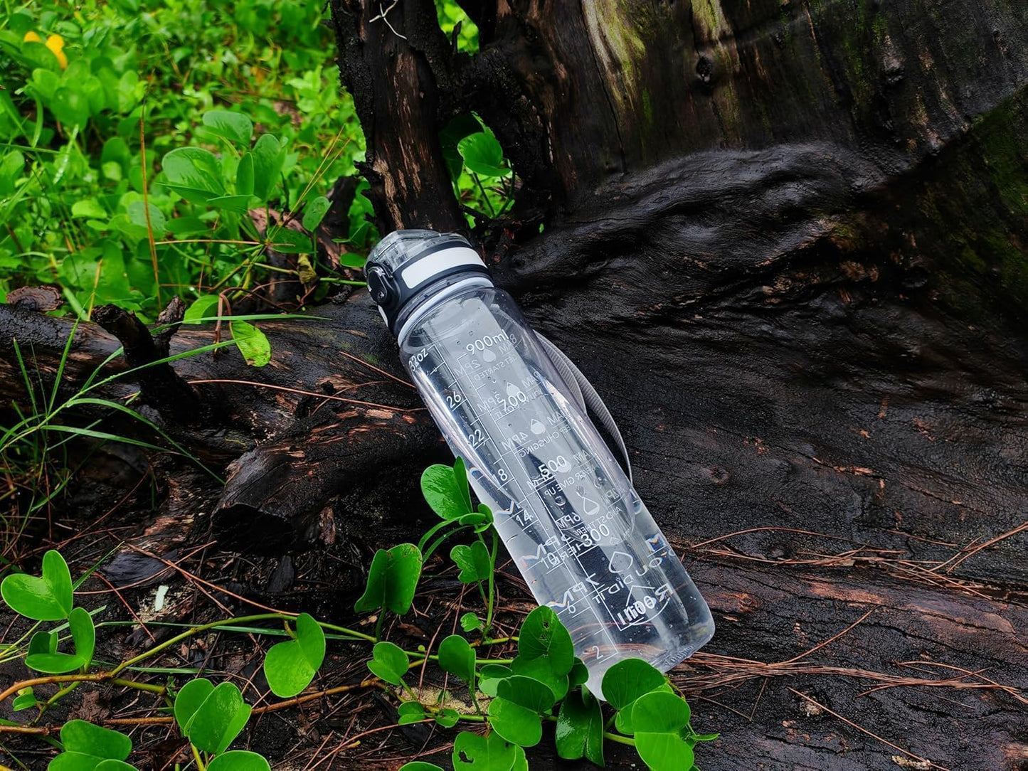 1L Water Bottle with Time Markings BPA Free Motivational Sports Water Bottle for Gym Fitness Outdoor Use