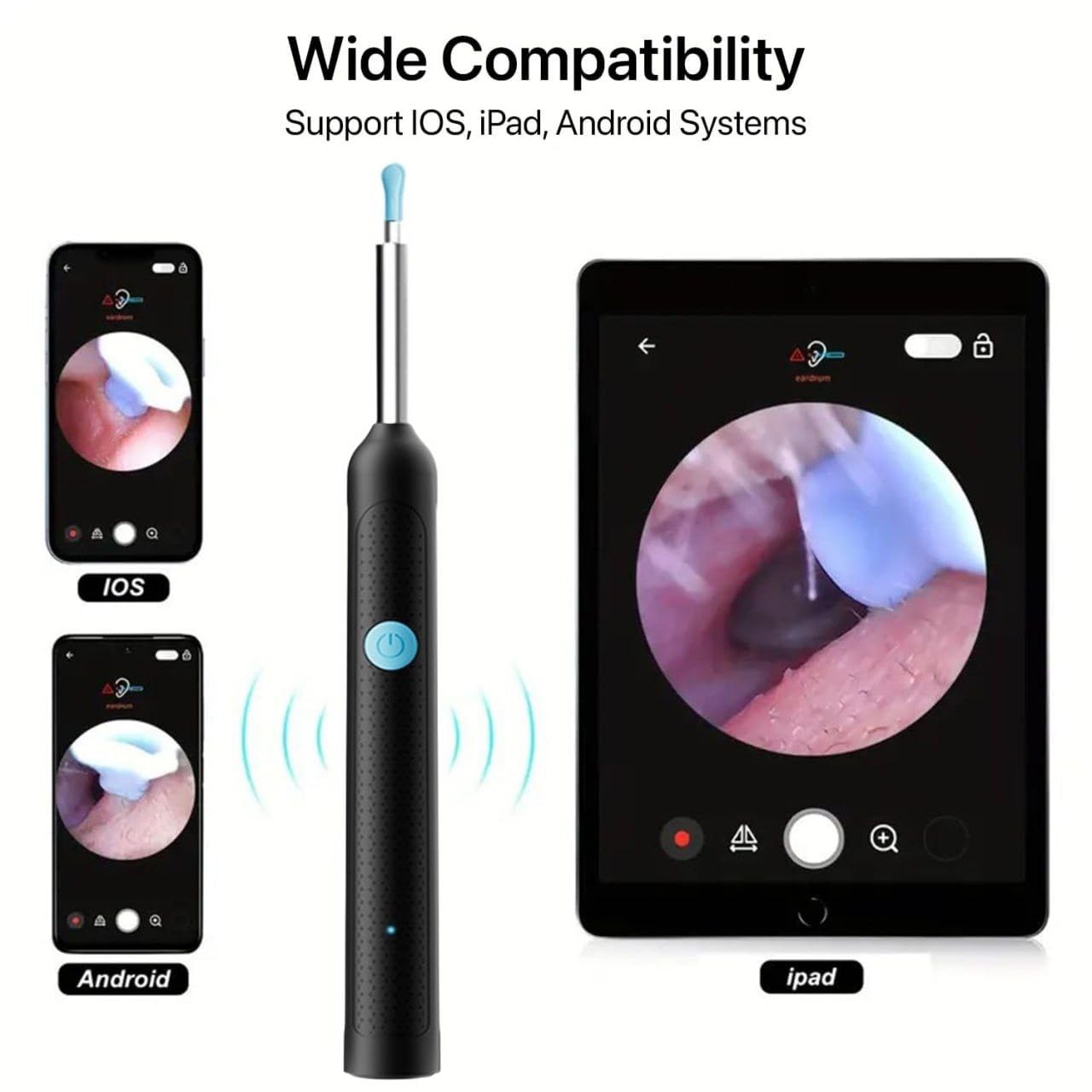 Wireless Visual Earpick HD Camera Smart Ear Cleaner with LED Light and App Connectivity