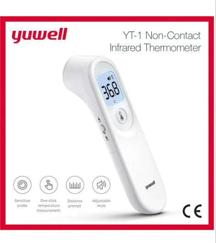 Yuwell YT-1 Infrared Non-Contact Thermometer – Fast & Accurate Digital Temperature Gun with Fever Alert
