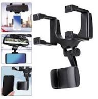 Universal Car Rear View Mirror Mobile Mount Adjustable Phone Holder for GPS Smartphone and Devices