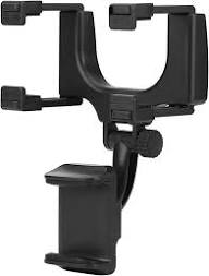 Universal Car Rear View Mirror Mobile Mount Adjustable Phone Holder for GPS Smartphone and Devices